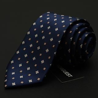 Romguest Patterned Neck Tie Navy Blue - One Size