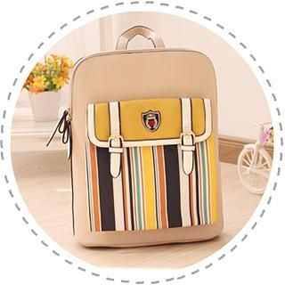 Canvas Love Striped Backpack
