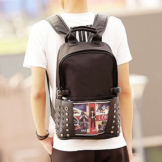 BagBuzz Studded Print Backpack