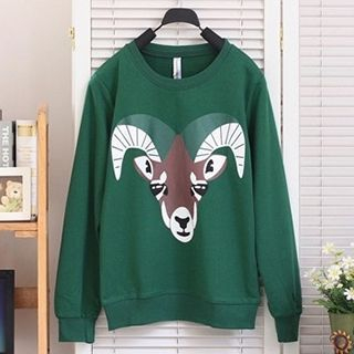 Lina Deer Print Pullover