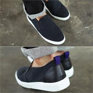 STYLE FOR MEN Piped Canvas Slip-Ons