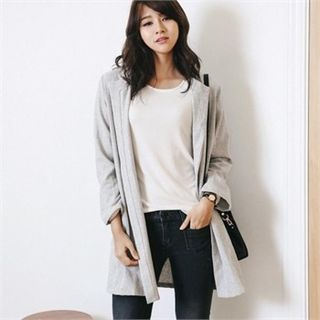 MAGJAY Open-Front Linen Jacket with Scarf