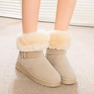 HOONA Faux-Fur-Trim Snow Boots