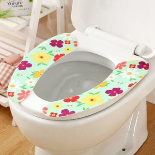 Eggshell Houseware Floral Toilet Seat Cover