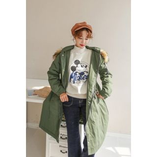 PPGIRL Appliqu  Faux-Fur Safari Jacket