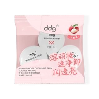 ddg - Purified Moist Cleansing Balm (3pcs) - 3 Flavors Lychee Aroma (3ml x 3pcs)