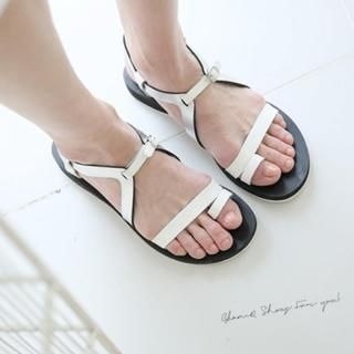 GLAM12 Toe-Ring Strap Sandals