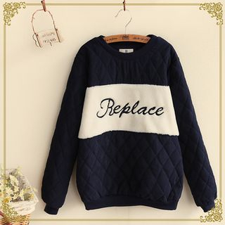 Fairyland Lettering Quilted Pullover