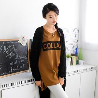 59 Seconds Long-Sleeve Lettering Long T-Shirt