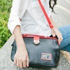 Faux-Leather Crossbody Bag Black - One Size
