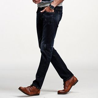 Quincy King Fleece-lined Straight Jeans