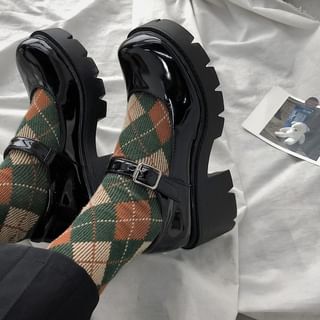 Platform-Heel Mary Janes