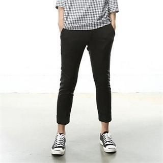 THE COVER Flat-Front Cropped Pants