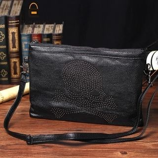 BagBuzz Studded Faux Leather Clutch