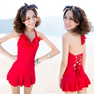 Seaside Sylph Rosette Swimdress