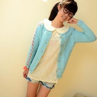 Tulander Embroidered Cable Knit Cardigan