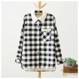 TOJI Fleece-Lined Plaid Shirt