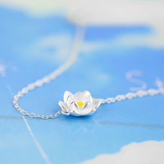 LoveGem Sterling Silver Flower Necklace