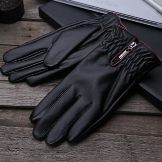 RGLT Scarves Faux-Leather Gloves