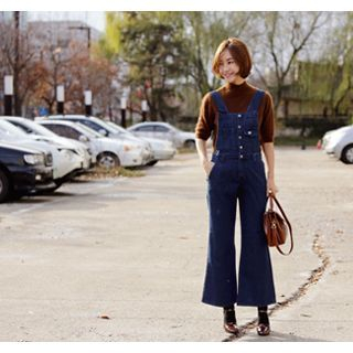ssongbyssong Pocket-Detail Denim Suspender Jeans