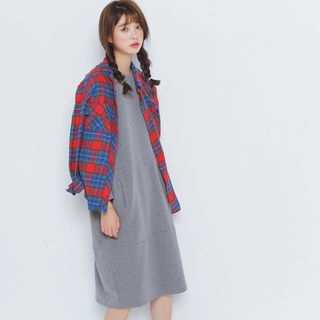 Porta Plain Loose-Fit Cotton Dress