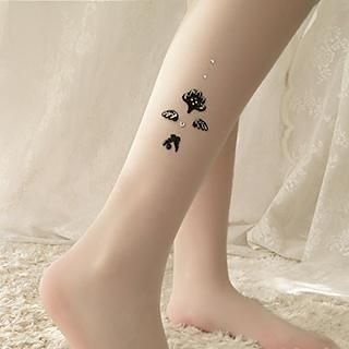 NANA Stockings Rhinestone Appliqu  Tights