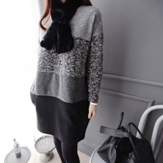 DAILY LOOK Color-Block Wool Blend Knit Top