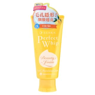 Shiseido - Senka Perfect Whip Vit C Poreless Glow Japanese Yuzu Beauty Face Foam 100G
