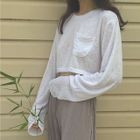 Long Sleeve Cropped T-Shirt от YesStyle.com INT Long Sleeve Cropped T-Shirt от YesStyle.com INT