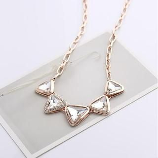 Love Generation Crystal Triangle Necklace