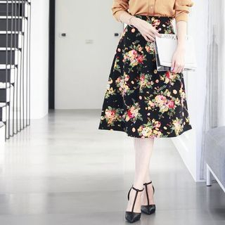 Tokyo Fashion Floral Midi Skirt