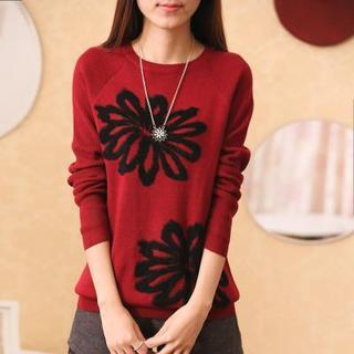 Weaverbird Flower Pattern Sweater
