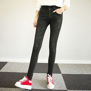 yuffi Distressed Slim-Fit Jeans