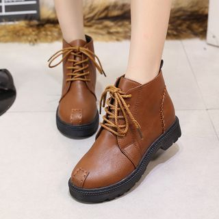 Kicko Lace-Up Short Boots