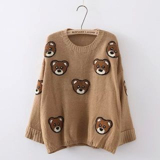 Aigan Bear Applique Sweater