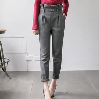Tokyo Fashion Paperbag-Waist Belted Tapered Pants