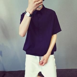 Mr. Cai Short-Sleeve Plain Shirt