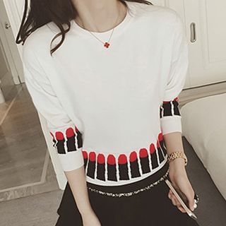 lilygirl Lipstick Printed Knit Top
