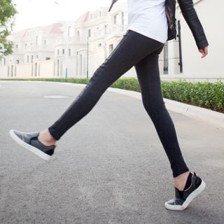 Kleggings Faux Leather Panel Leggings