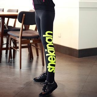 GYM QUEEN Letter Sports Tights