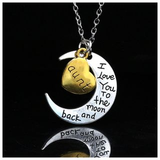 Cheermo Lettering New Moon Necklace