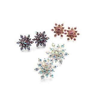 kitsch island Snowflake Swarovski Crystal Earrings