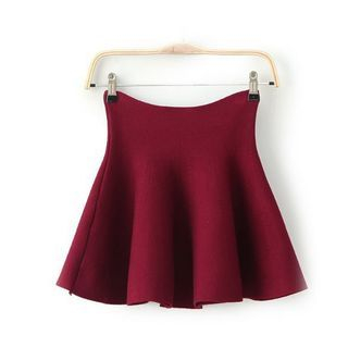 Ainvyi High Waist A-Line Knit Skirt