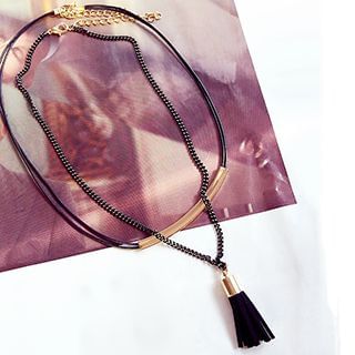 EPOQ Tasseled Layered Necklace