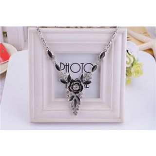 Best Jewellery Rhinestone Flower Necklace