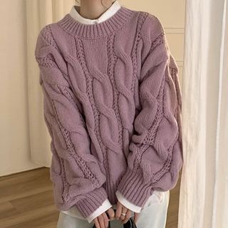 Shirt / Cable Knit Sweater