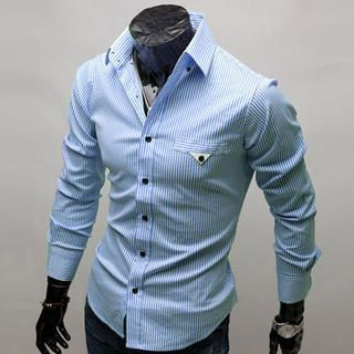 Long-Sleeve Pinstripe Shirt
