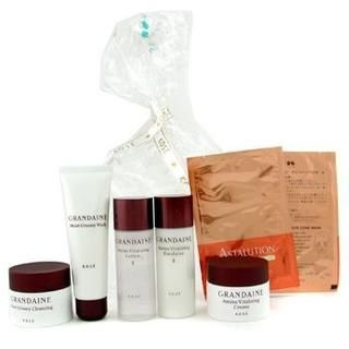 Kose - Grandaine Travel Set: Creamy Wash + Lotion II + Emulsion + Creamy Cleansing + Cream + 2x Eye Masks 7pcs