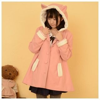 Kirito Cat Ear Woolen Hooded Coat