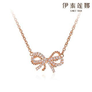 Italina Swarovski Elements Crystal Bow Necklace